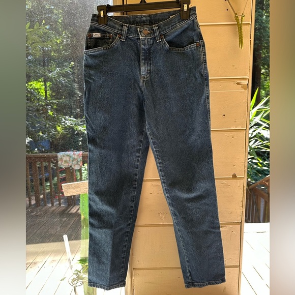 VINTAGE Lee Blue Denim Jeans-Straight Leg-Size 25/26 - Picture 2 of 14